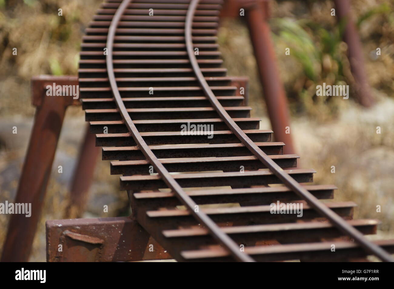miniature railway track Stock Photo Alamy
