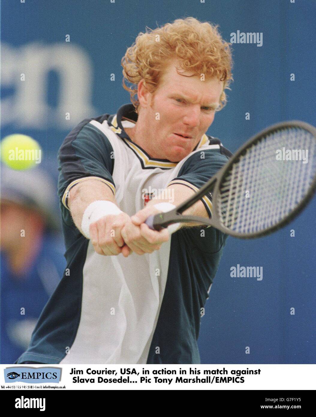 Jim Courier, USA, in action in his match against Slava Dosedel Stock Photo  - Alamy