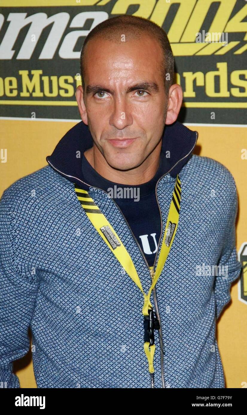 Footballer Paolo Di Canio arrives for the 11th annual MTV Europe Music Awards 2004 at the Tor di Valle in Rome, Italy. Stock Photo