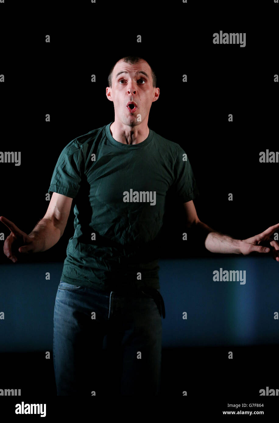Tom Vaughan-Lawlor during a dress rehearsal for Howie The Rookie at Dublin's Olympia Theatre. Stock Photo