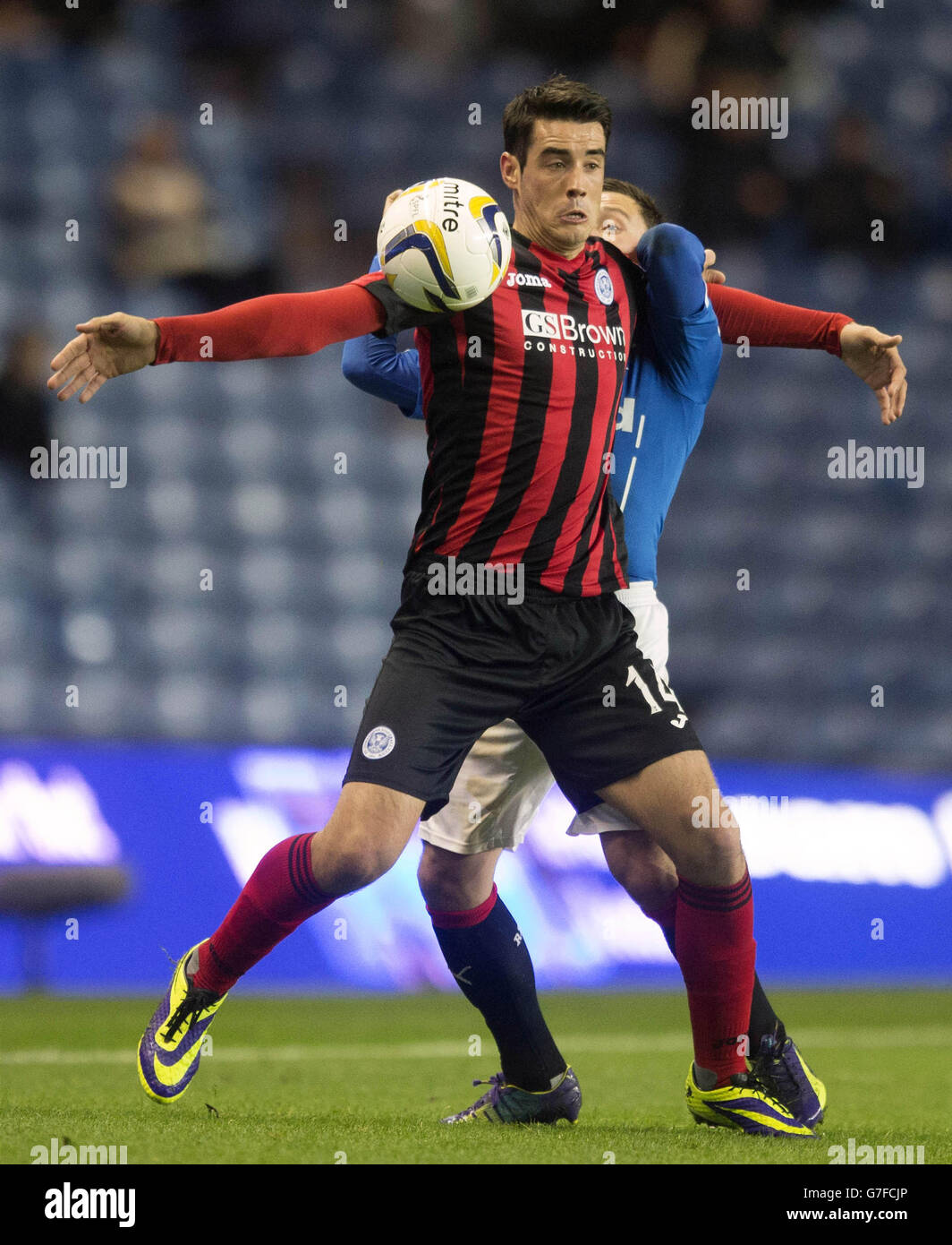 St Johnstone's Brian Graham during the Scottish League Cup Quarter Final match at Ibrox Stadium, Glasgow. Stock Photo