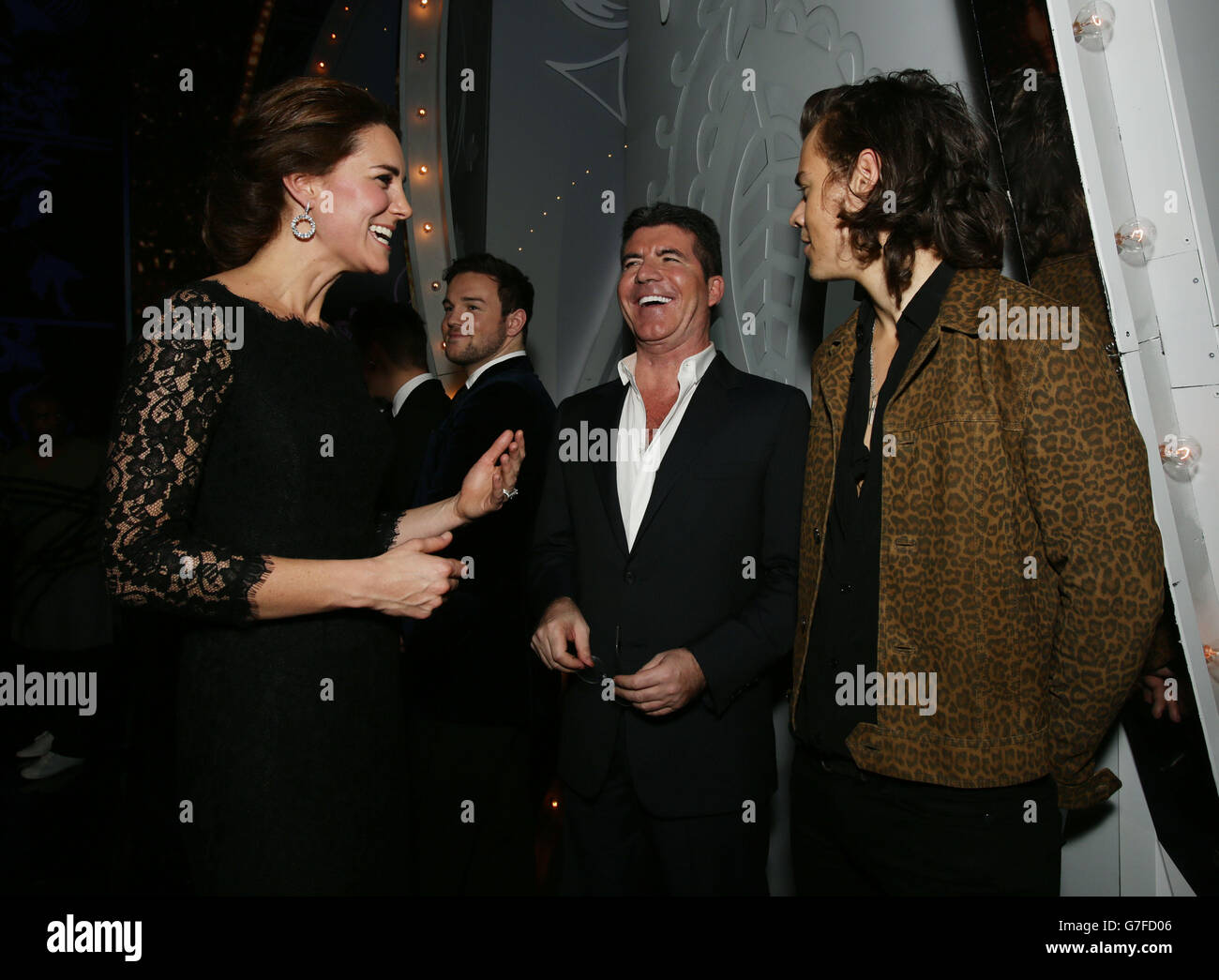 The Duchess of Cambridge meets Simon Cowell and Harry Styles at the end