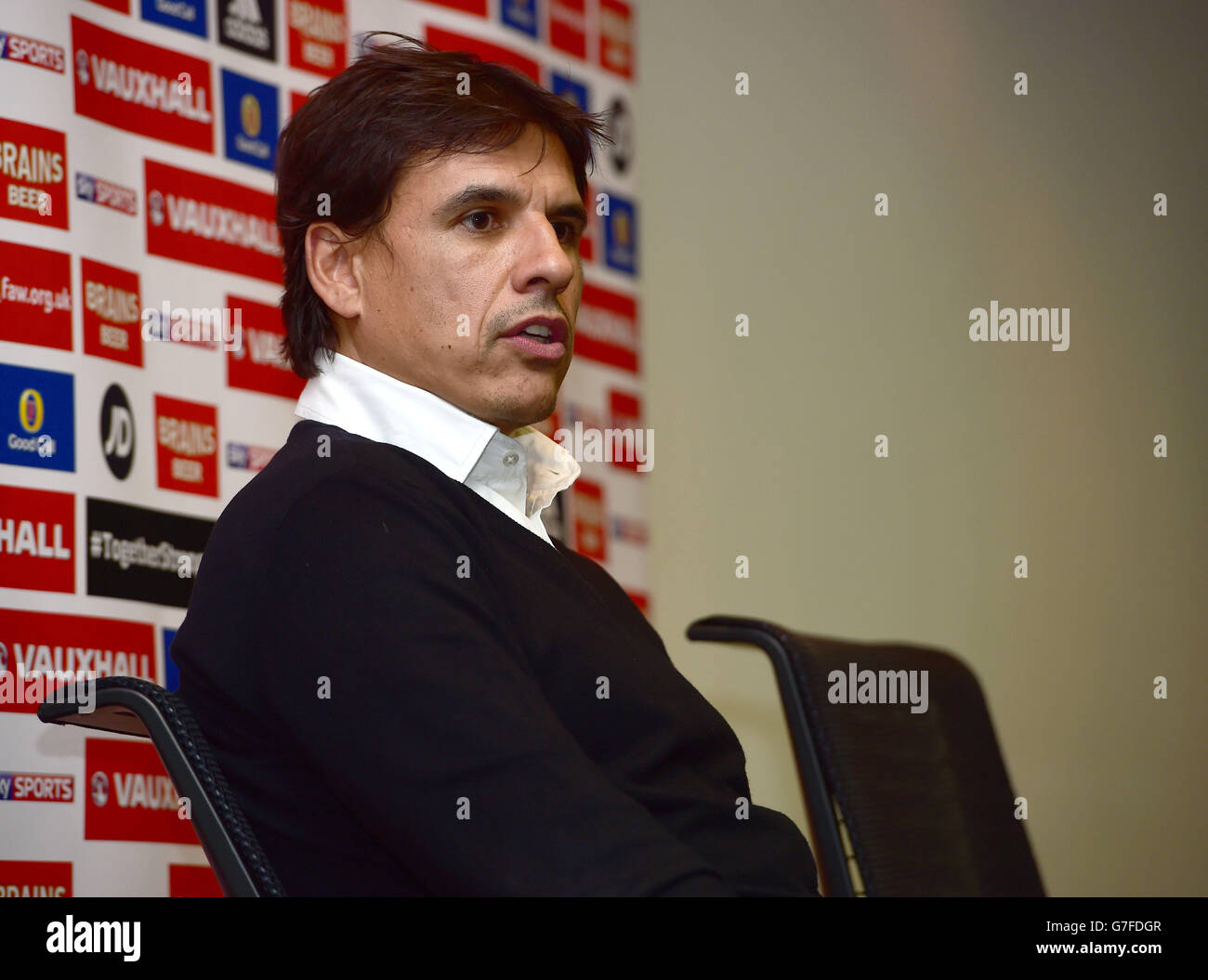 Soccer - UEFA Euro 2016 - Qualifying - Group B - Belgium v Wales - Wales Press Conference - Dolce L Hulpe. Wales' Manager Chris Coleman during the UEFA Euro 2016 Press Conference at the Dolce L Hulpe Brussels. Stock Photo