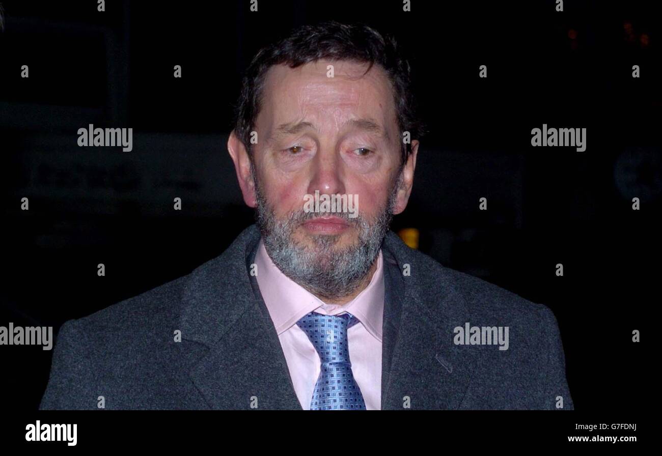 Home Secretery David Blunkett arrives at his Sheffield home. The inquiry into claims that Blunkett fast-tracked a residency application for his former lover Kimberly Quinn's nanny must not be a 'whitewash', her husband has insisted. Stephen Quinn confirmed that his pregnant wife, publisher of The Spectator magazine, will offer evidence to the inquiry headed by former Treasury official Sir Alan Budd. Stock Photo