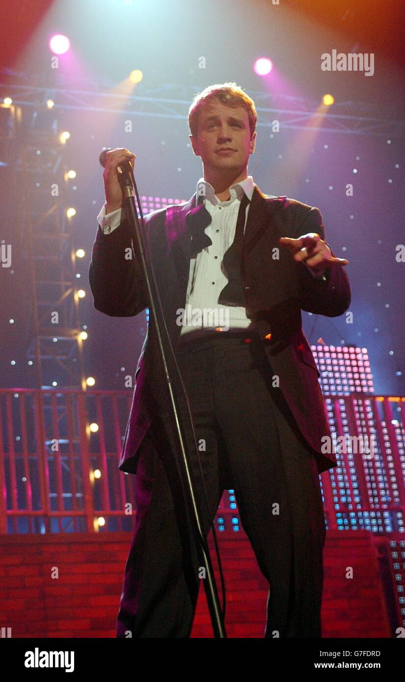 Westlife Performing During The Christmas In Popworld Music Concert A 