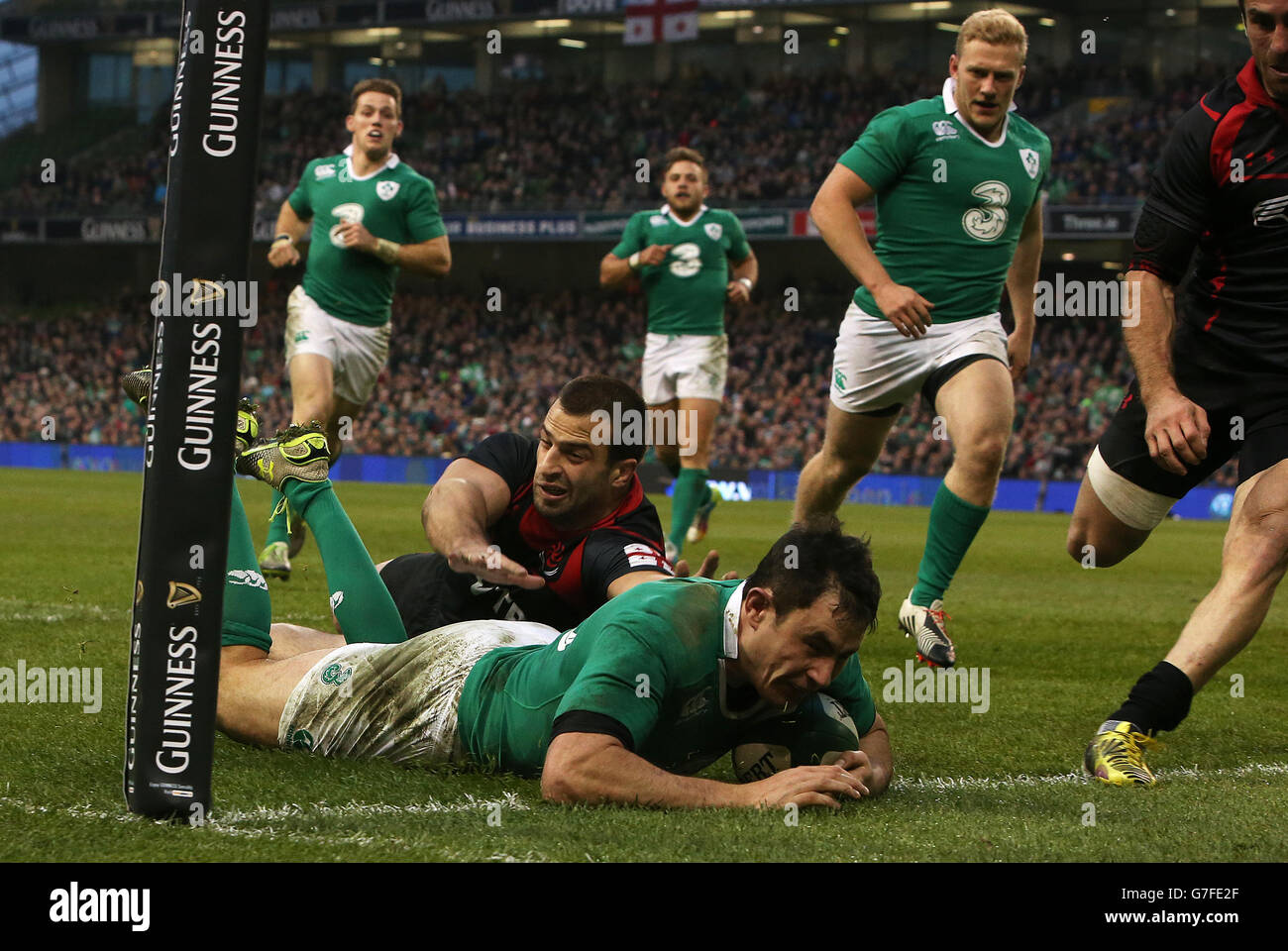 Rugby Union - Guinness Series 2014 - Ireland v Georgia - Aviva Stadium Stock Photo