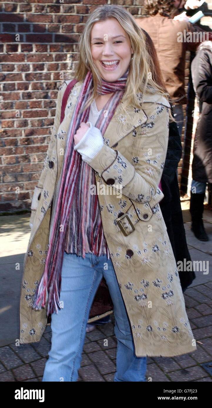 Singer Joss Stone arrives at Air Studios in north London for the re-recording of 'Do They Know It's Christmas?'. Stock Photo