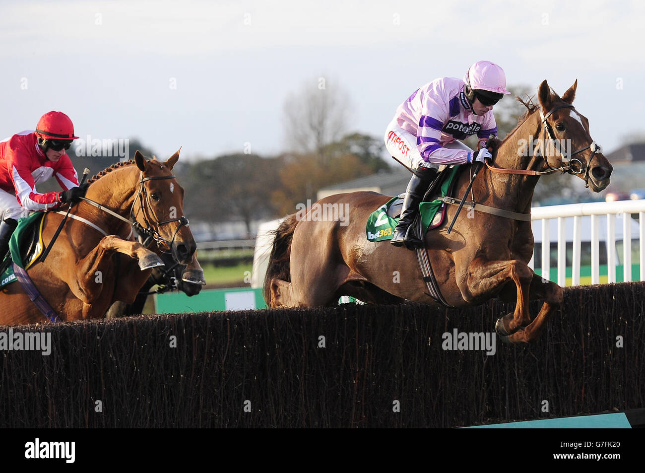 Horse Racing - Charlie Hall Chase - Wetherby Racecourse Stock Photo - Alamy