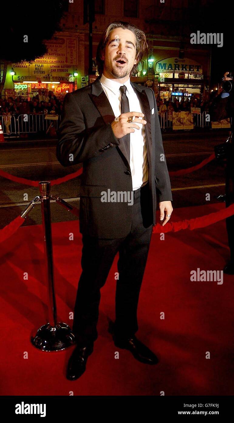 Colin Farrell - Alexander Premiere. Actor Colin Farrell arrives for the premiere of his latest film Alexander, held in Los Angeles, USA. Stock Photo