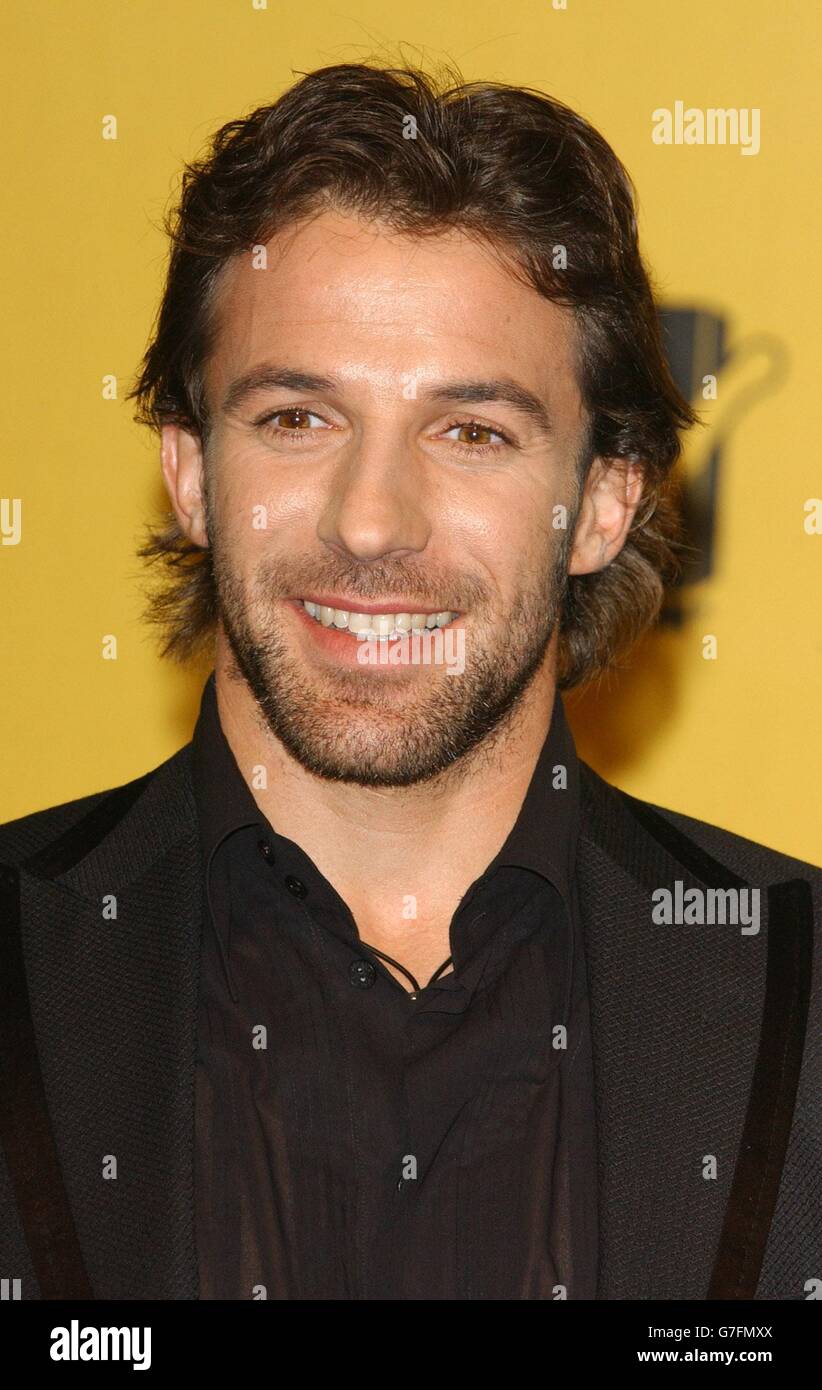Juventus footballer Alessandro Del Piero during the 11th annual MTV Europe Awards 2004 at the Tor di Valle in Rome, Italy. Stock Photo