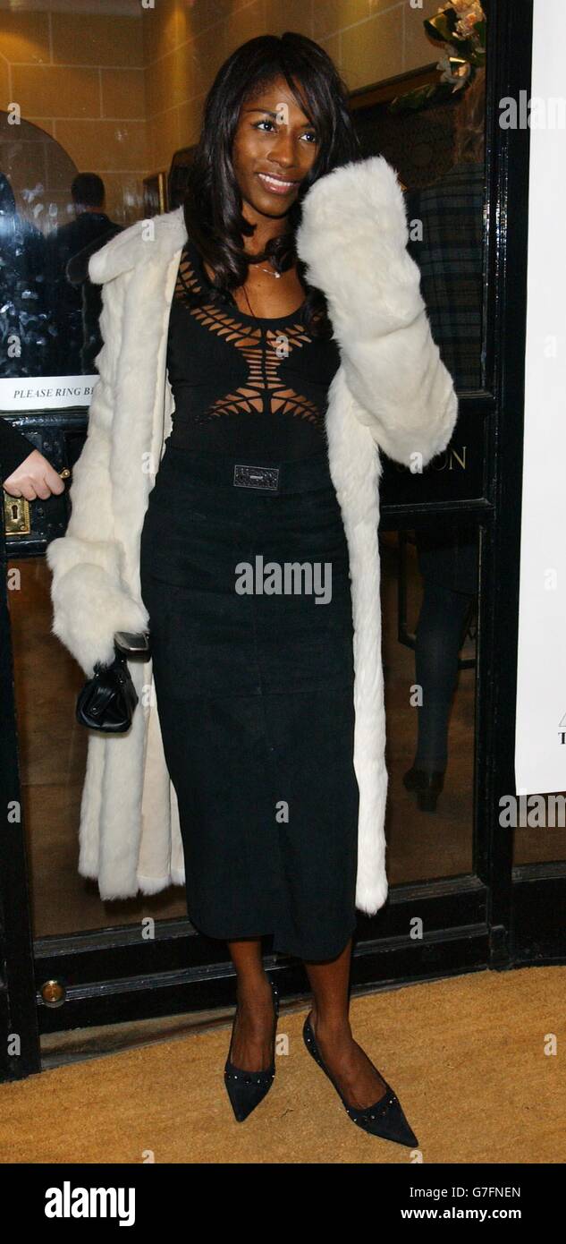 Singer Sinitta arrives for the TJL - flagship store launch party, on Albemarle Street in central London. Stock Photo