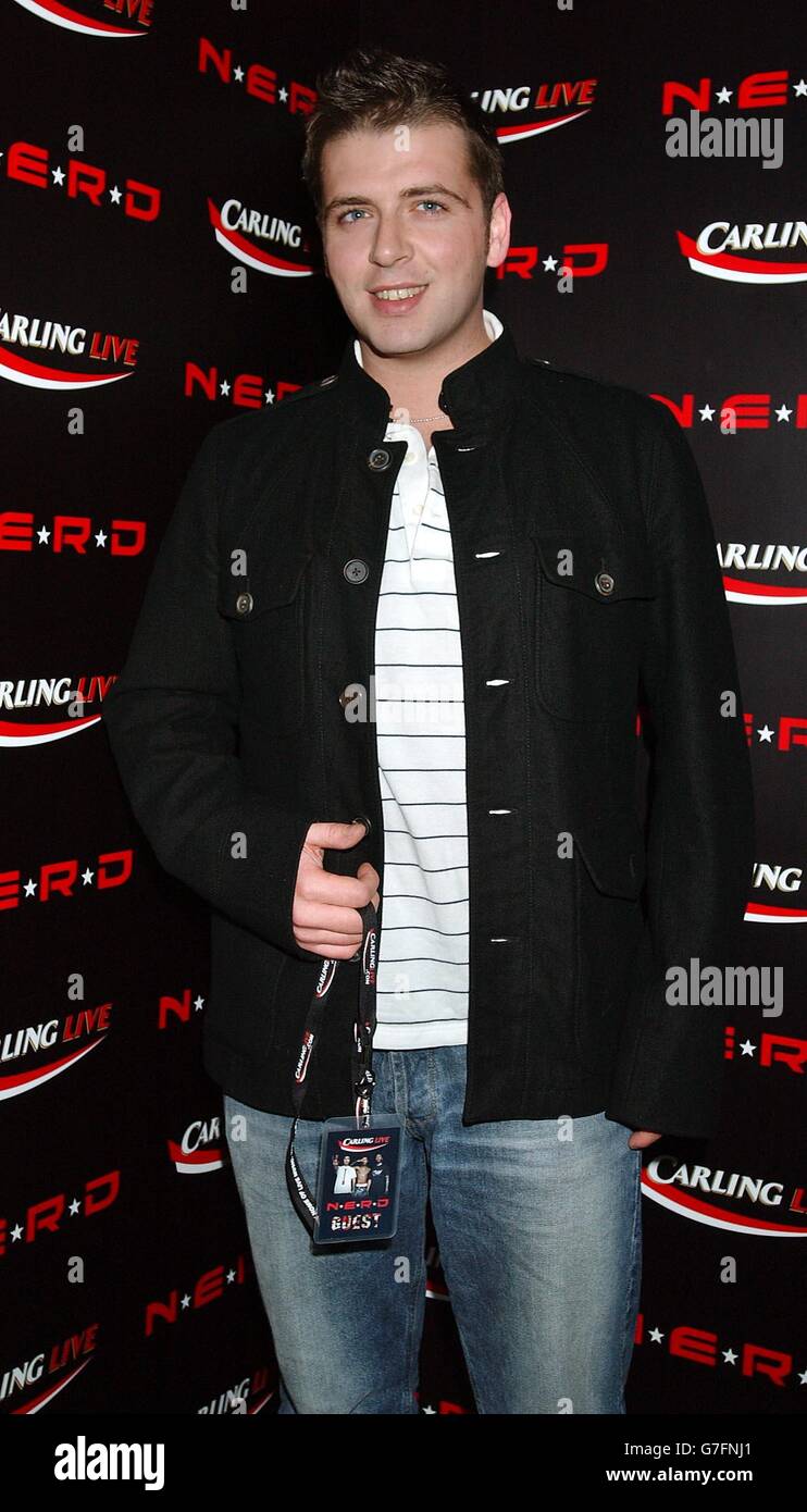 Mark Feehily from Westlife arrives for the N*E*R*D aftershow party at Sketch in central London. Stock Photo