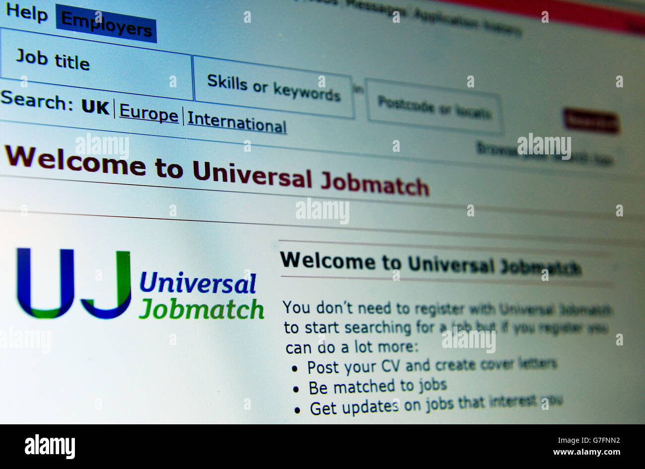 Universal Jobmatch Stock Stock Photo 107911134 Alamy