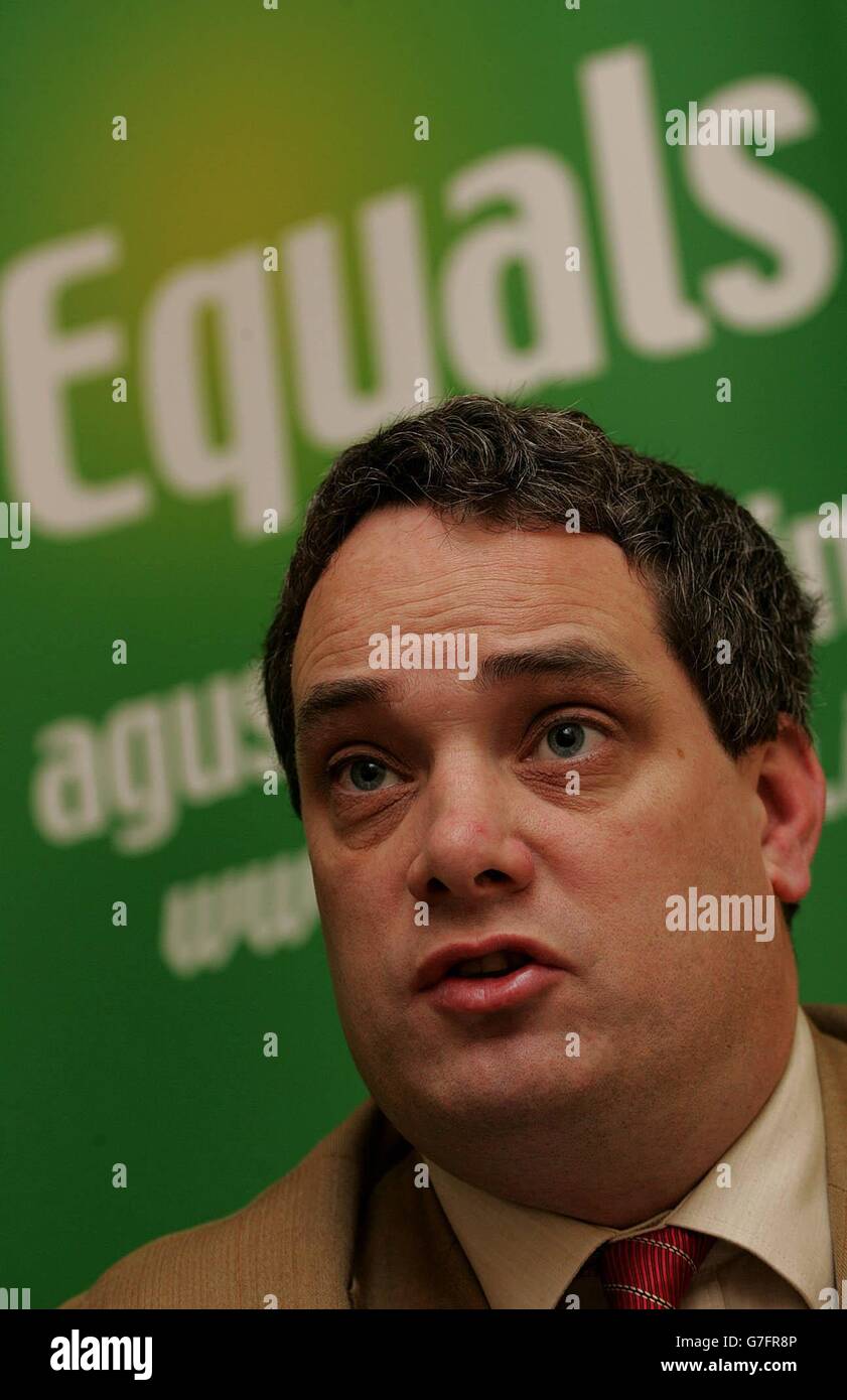 Aengus O Snodaigh, Sinn Fein TD, during a press conference in a Dublin hotel, where he called for the removal of rates exemption from buildings, land, waterways or harbours occupied by the state. Stock Photo