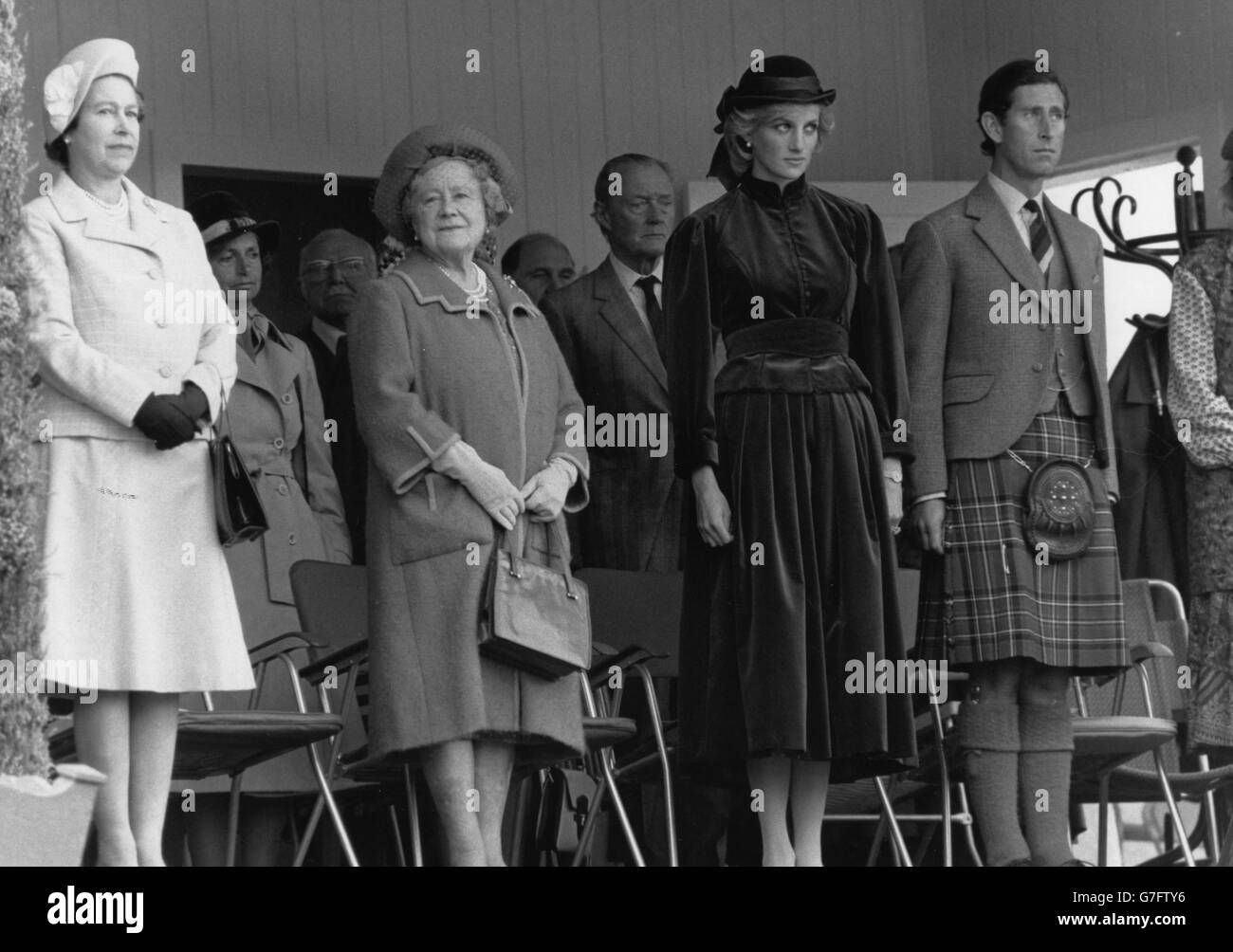 Royal Family at Braemar Highland Games Stock Photo