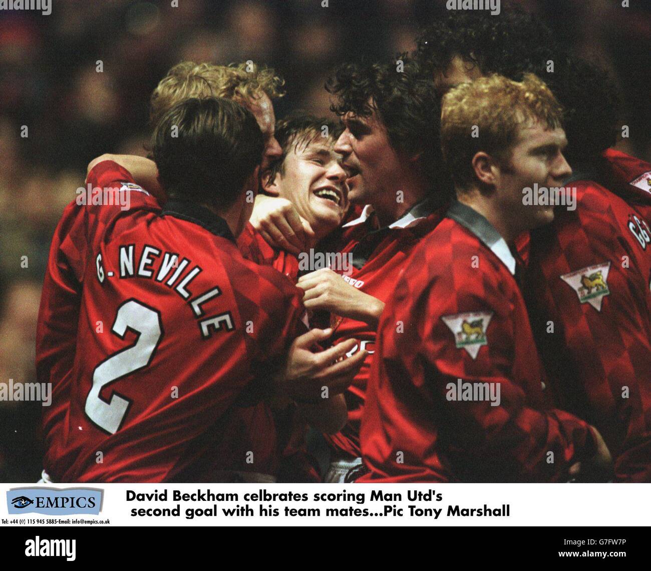 Photo Originale Signée David Beckmanchester United - Autographe - Collection Football