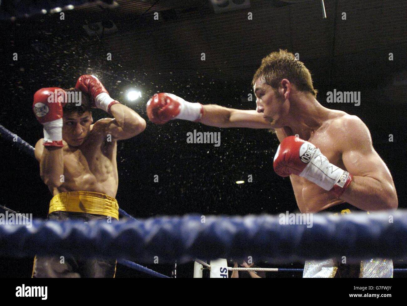 Alex Arthur, right, in action against Argentine Nazareno Ruiz, at ...