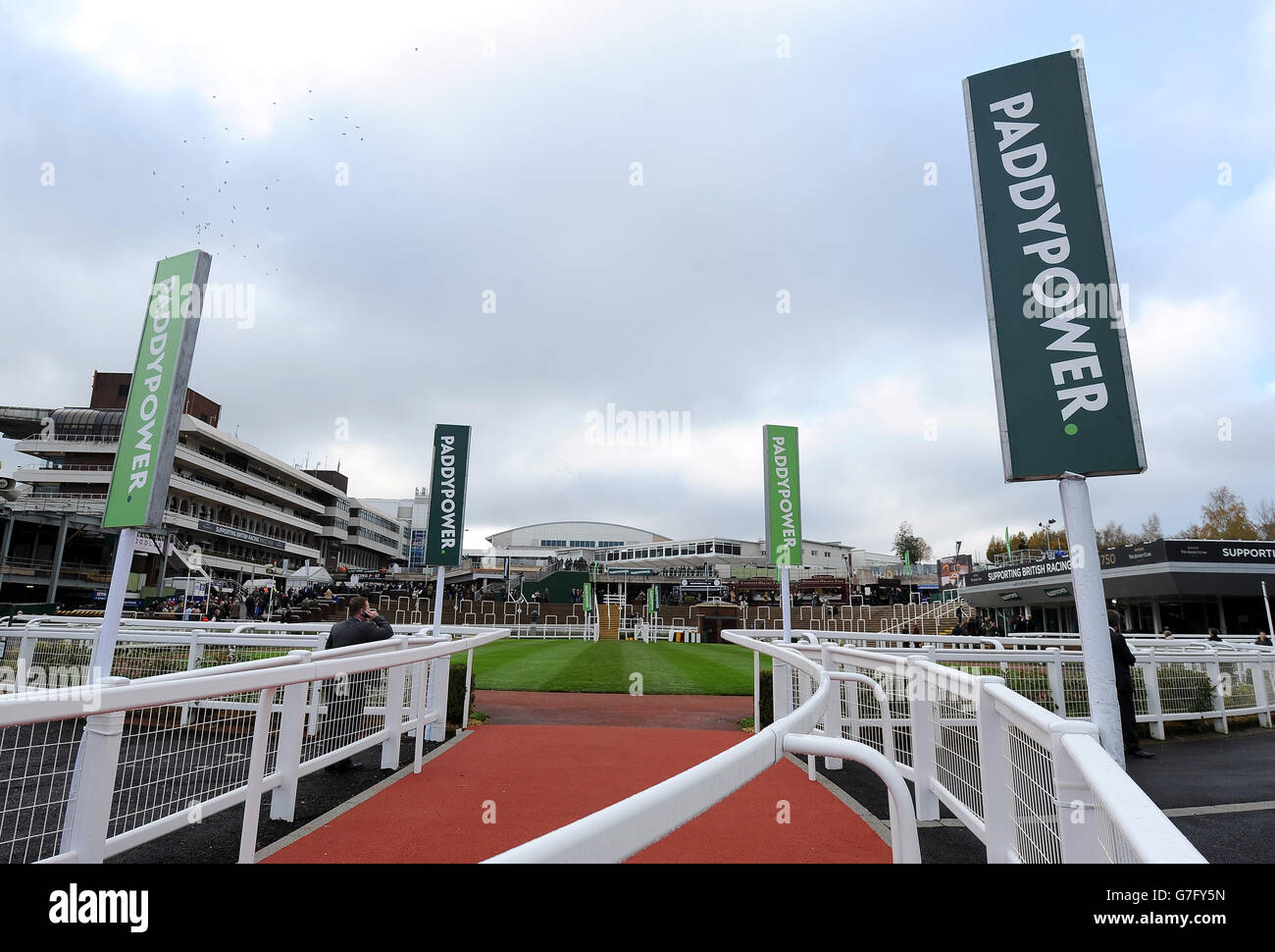 Cheltenham Racesourse Sign Paddy power branding branding signage racing cheltenham hi-res stock ...