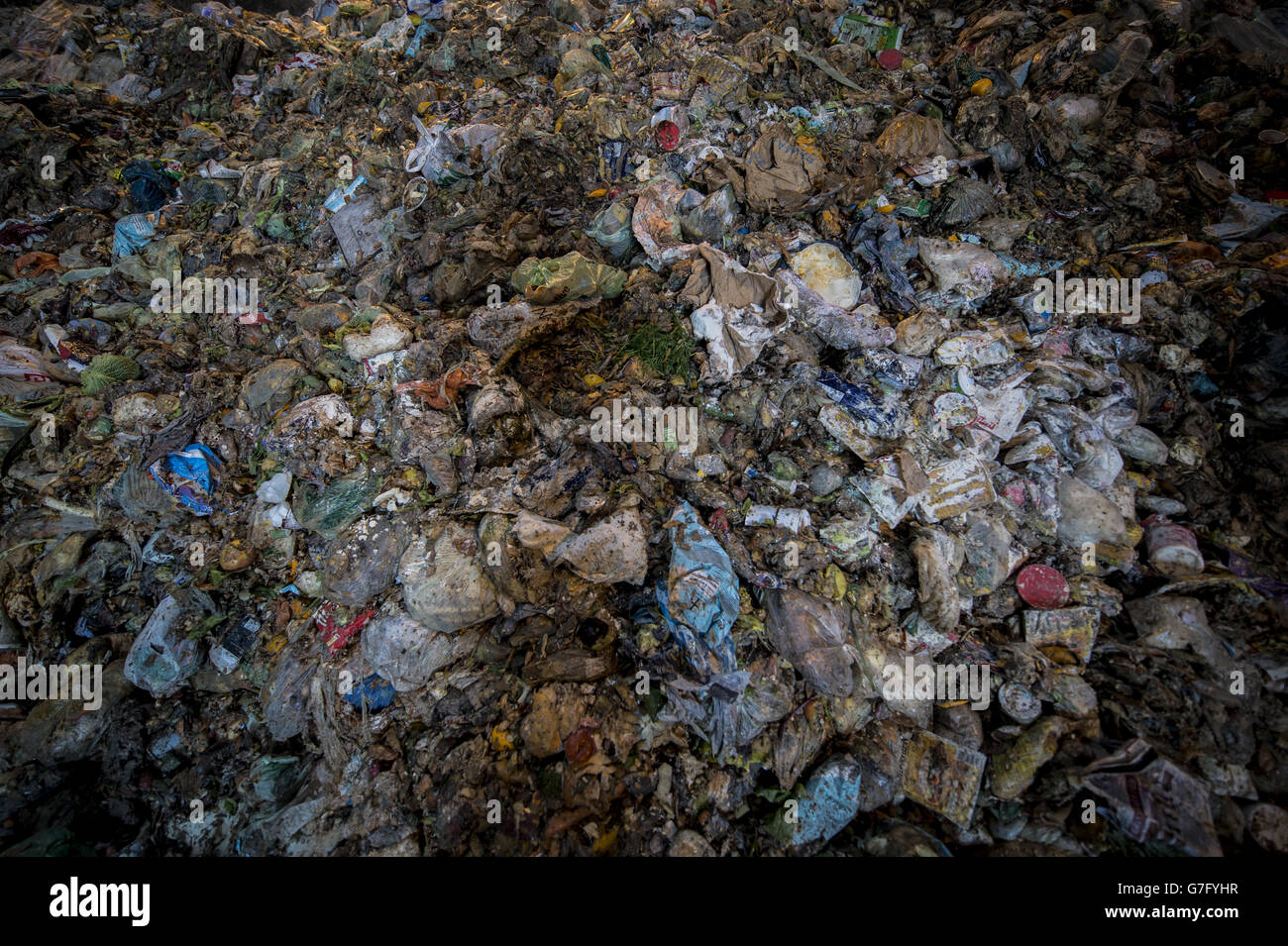 Household food waste at the at Bristol sewage treatment works in Avonmouth Stock Photo Alamy