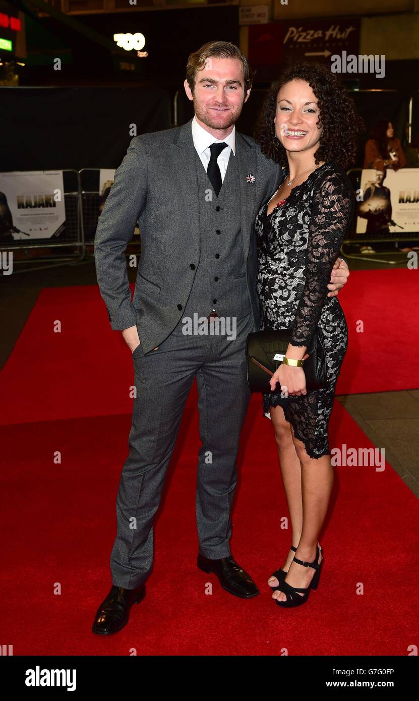 Mark Stanley and Rochenda Sandall arriving at the premiere of Kajaki at the  Vue cinema in central London Stock Photo - Alamy