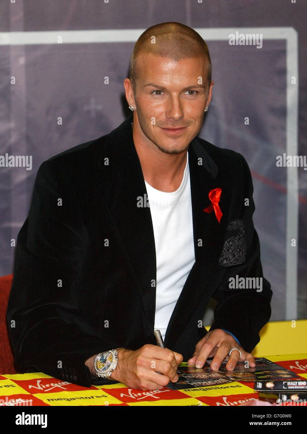 David Beckham DVD signing Stock Photo