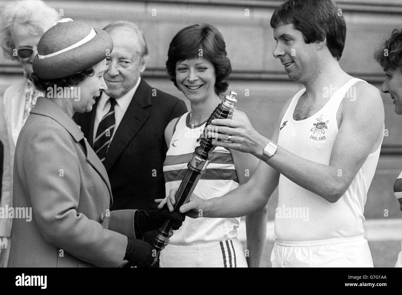 Commonwealth Games Baton Relay Buckingham Palace, London Stock