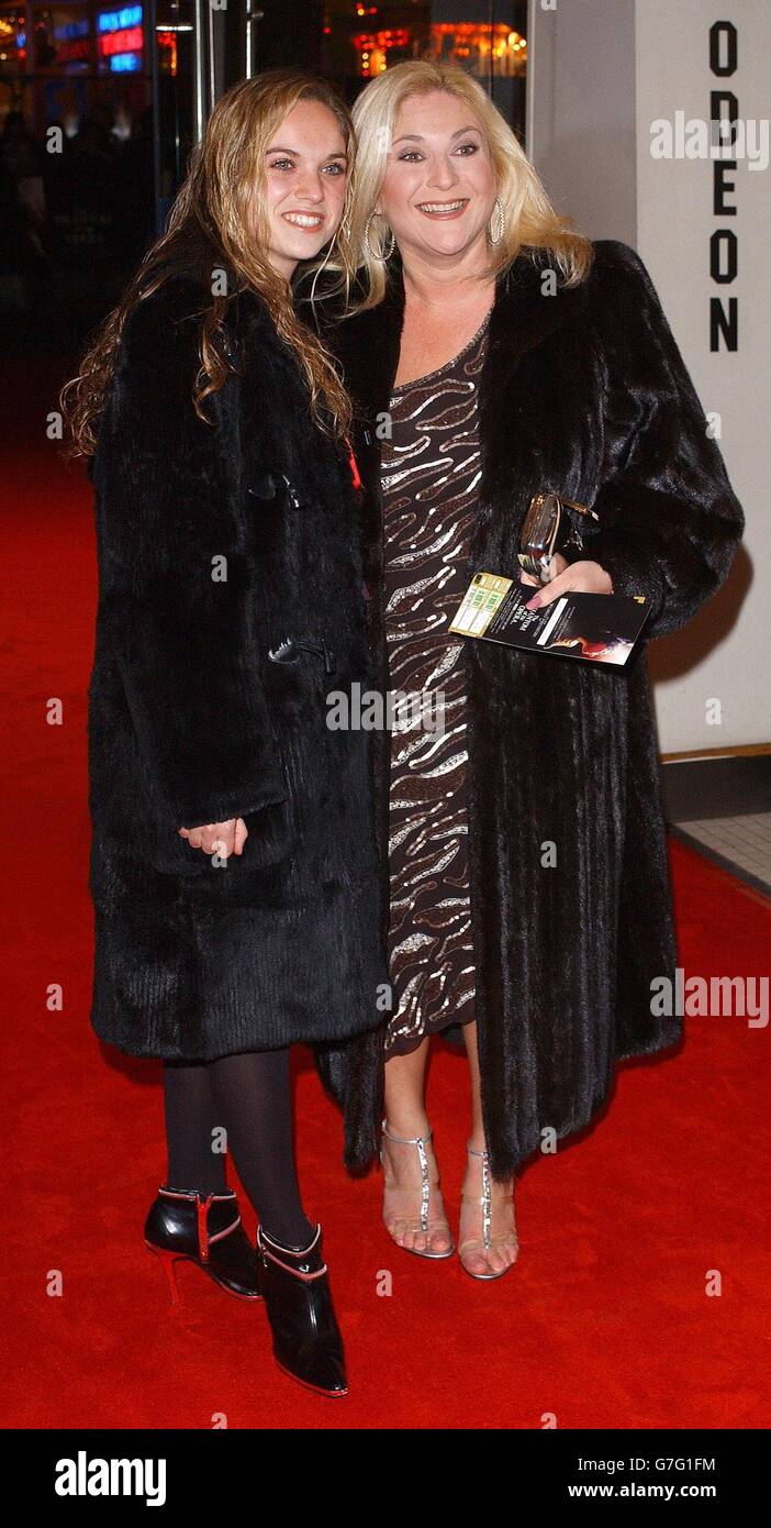 Vanessa Feltz and her daughter arrive for the world premiere of Andrew Lloyd Webber's The Phantom Of The Opera at Odeon Leicester Square, central London. Stock Photo