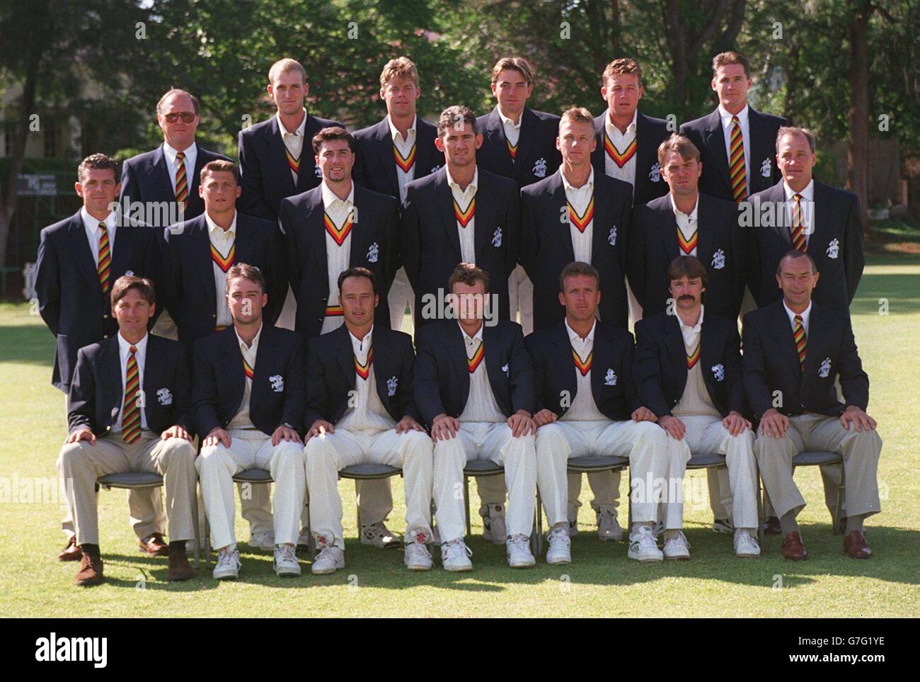 Cricket, England tour of Zimbabwe. England Cricket team group Stock