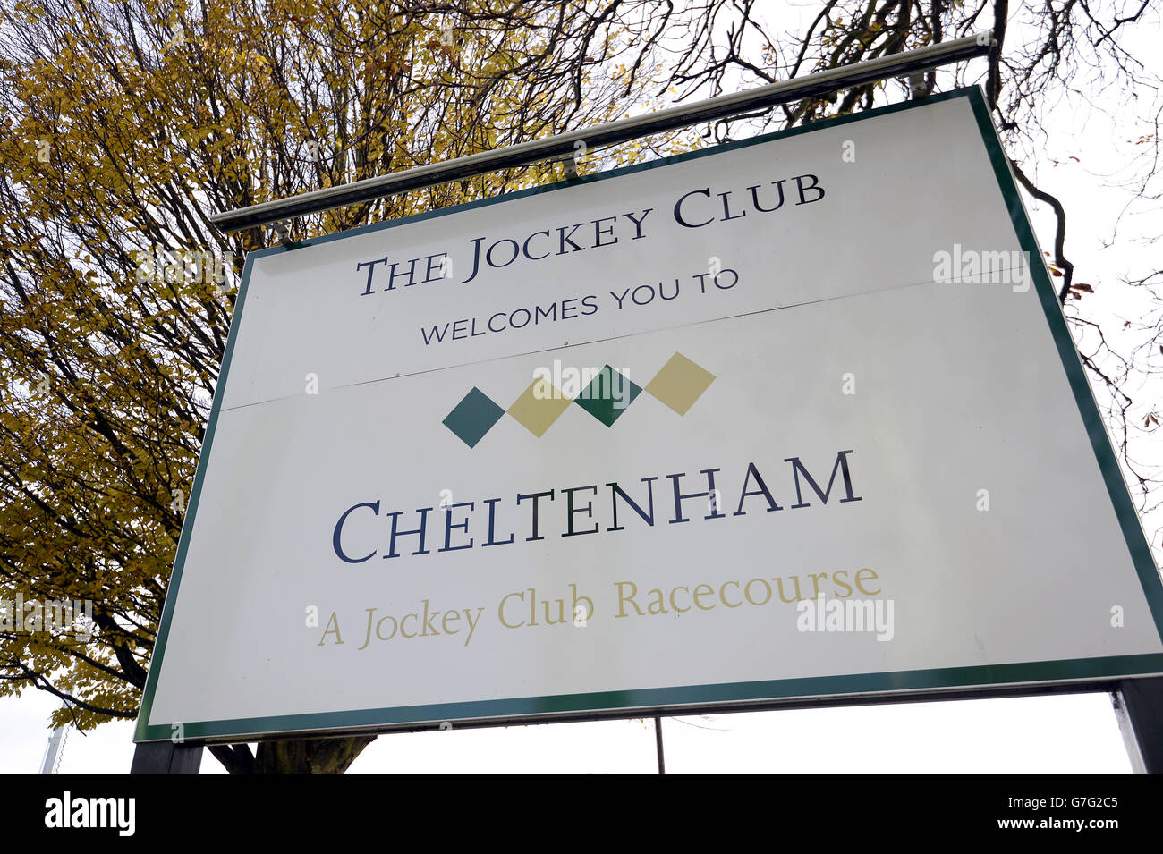 Cheltenham Racesourse Sign Races horseracing horses day 3 sign signage jockey club ampics hi-res ...