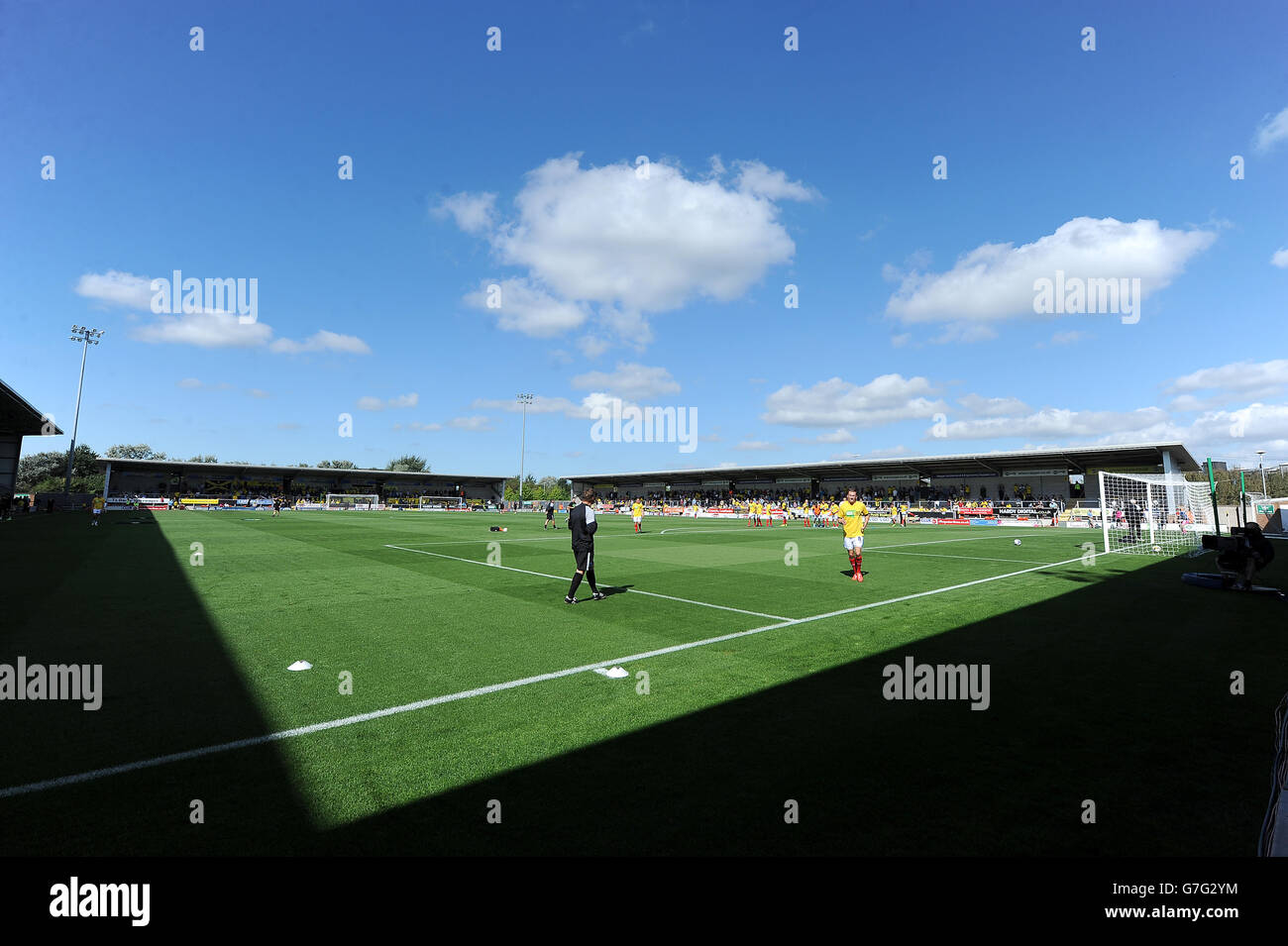 View of the pitch at the Pirelli Stadium, Burton Albion Stock Photo - Alamy