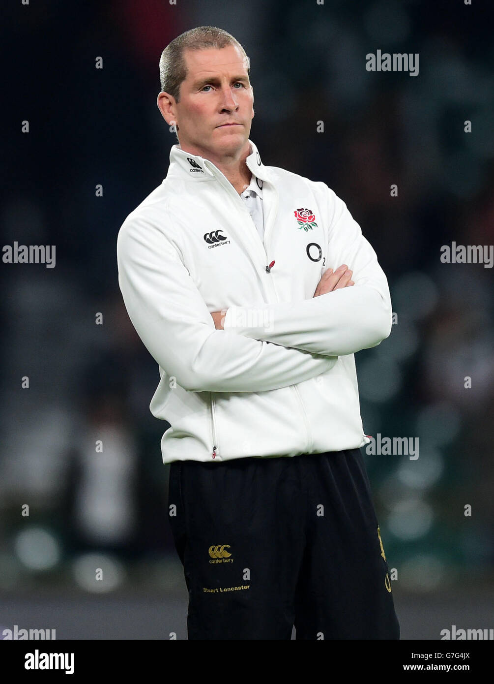 England's Coach Stuart Lancaster before the QBE International match at Twickenham, London. Stock Photo