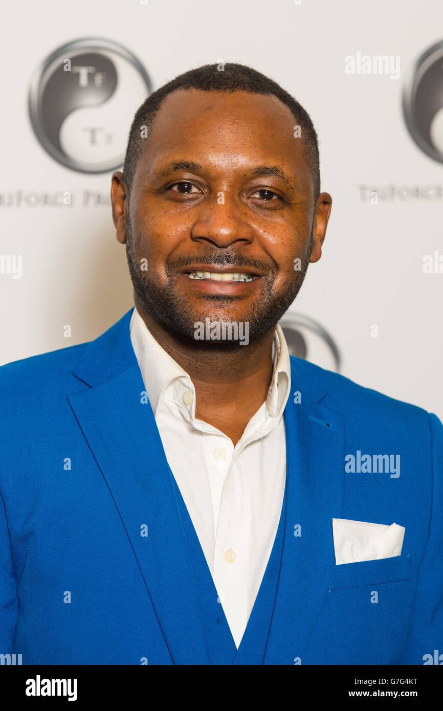 TriForce Short Film Festival - London. Femi Oyeniran arrives at the TriForce Short Film Festival, at BAFTA in central London. Stock Photo