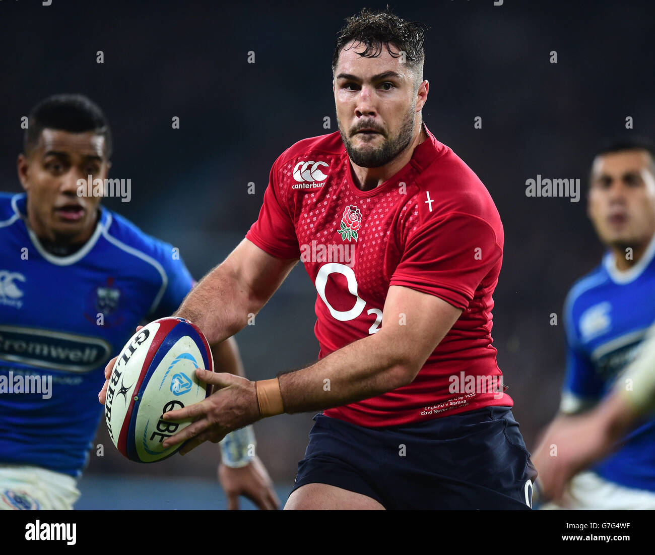 England's Brad Barritt during the QBE International match at Twickenham, London. PRESS ASSOCIATION Photo. Picture date: Saturday November 22, 2014. See PA Story RUGBYU England. Photo credit should read: Adam Davy/PA Wire. Stock Photo