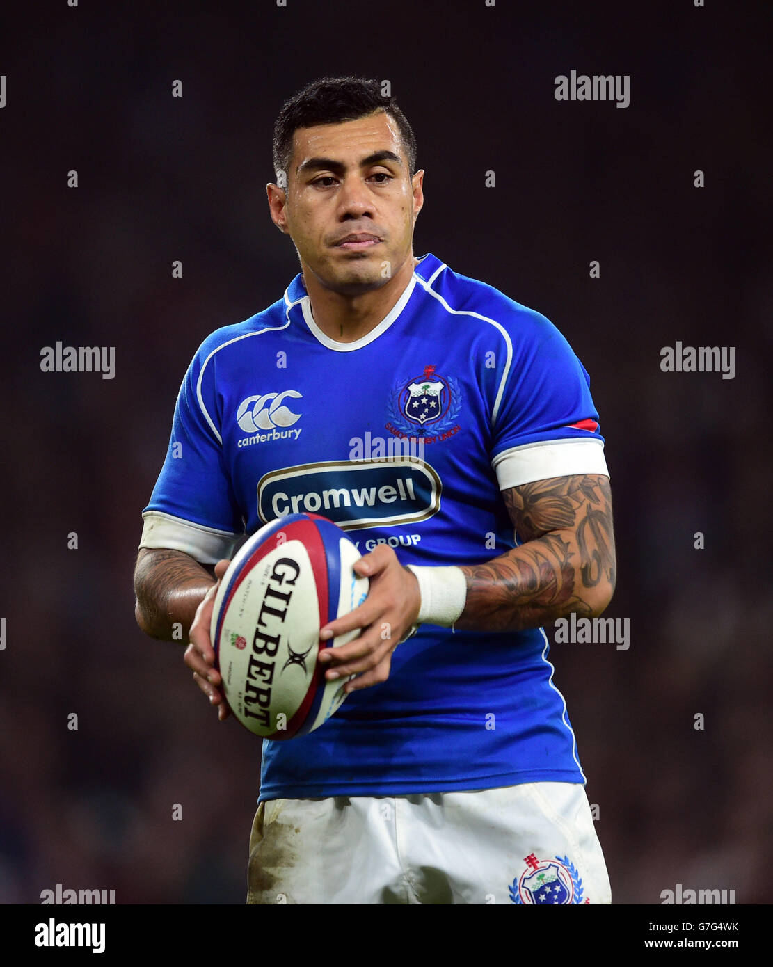 Samoa's Tusiata Pisi during the QBE International match at Twickenham, London. PRESS ASSOCIATION Photo. Picture date: Saturday November 22, 2014. See PA Story RUGBYU England. Photo credit should read: Adam Davy/PA Wire. Stock Photo