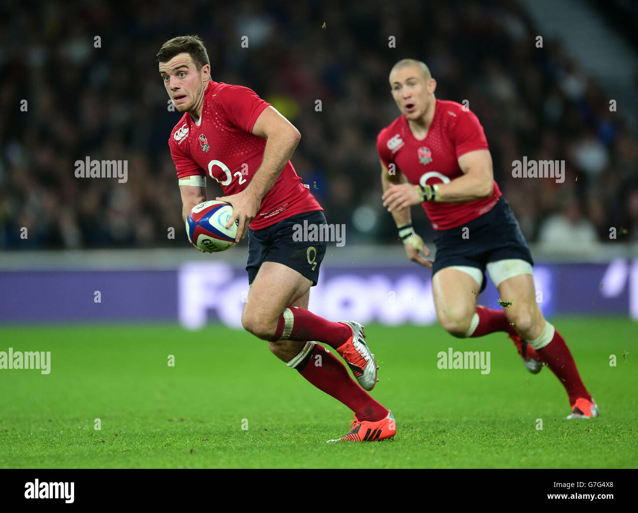 England's George Ford during the QBE International match at Twickenham, London. PRESS ASSOCIATION Photo. Picture date: Saturday November 22, 2014. See PA Story RUGBYU England. Photo credit should read: Adam Davy/PA Wire. Stock Photo