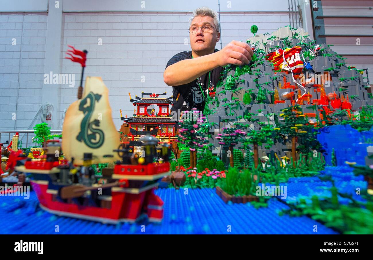 Brick 2014 Lego exhibition London Stock Photo Alamy