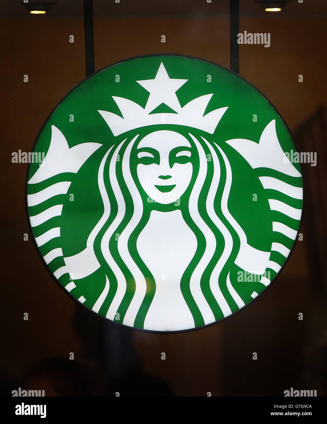 Starbucks coffee shop stock. A Starbucks coffee shop on the Strand in