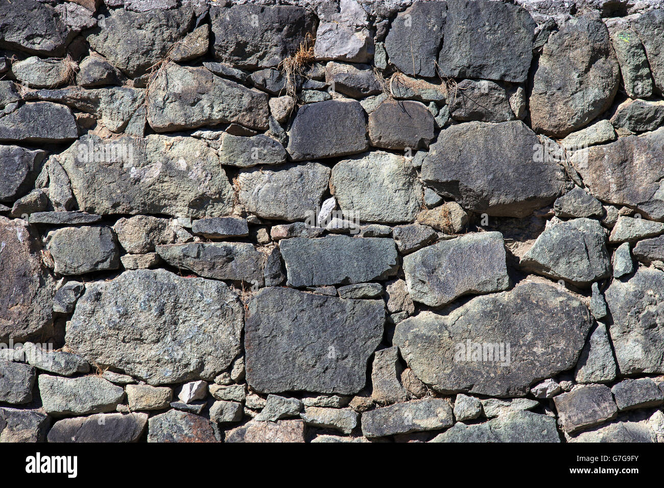 Old rough stone wall background Stock Photo - Alamy