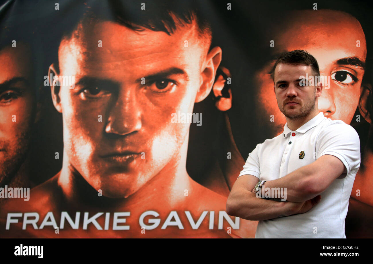 Boxer Frankie Gavin after signing with Matchroom Boxing during a press conference at the Old Library, Birmingham. Stock Photo