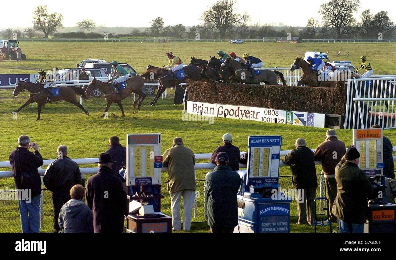 Weatherbys Bank Novices' Handicap Chase Stock Photo Alamy