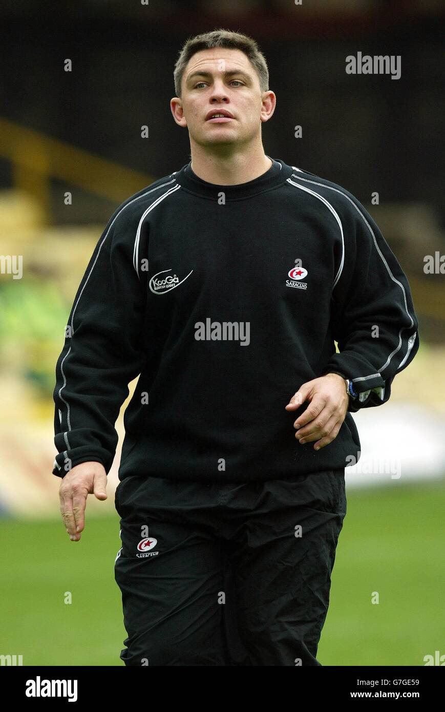 Library file dated 26/09/2004 of Saracens coach Rod Kafer during the Zurich Premiership match at Vicarage Road, Watford. Saracens today, Tuesday December 14, 2004 confirmed the departure of head coach Rod Kafer and named Steve Diamond as his replacement. Australian Kafer resigned following a series of results in the Zurich Premiership which have come up short of expectations, claiming he was eager to pursue ``opportunities elsewhere''. See PA story RUGBYU Saracens. PRESS ASSOCIATION Photo. Photo credit should read: David Davies/PA Stock Photo