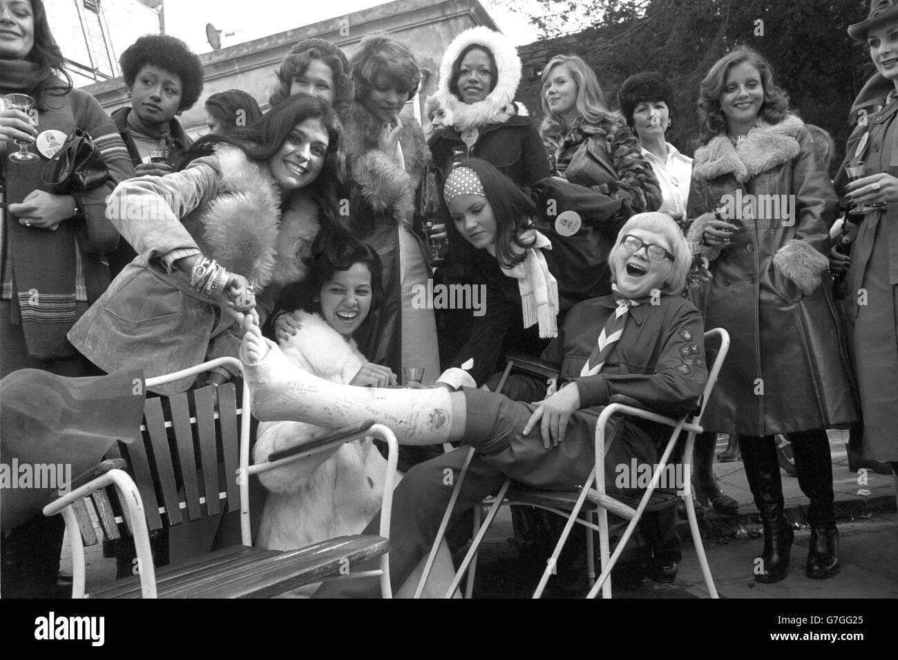 Miss World 1975 - Hampton Court, Middlesex Stock Photo