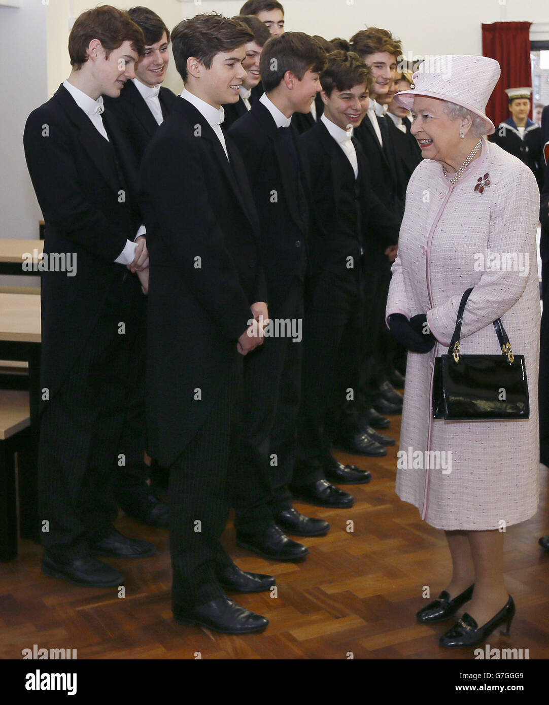 Queen elizabeth ii meets eton pupil arthur chatto hires stock photography and images Alamy