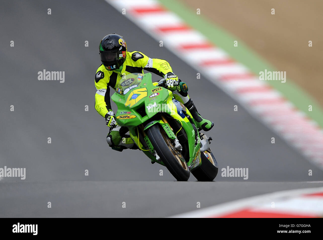 Motor Sport - 2014 MCE Insurance British Superbike Championship - Round 5 - Brands Hatch. Rhalf Lo Turco, Kawasaki - SBKcity Kawasaki Stock Photo