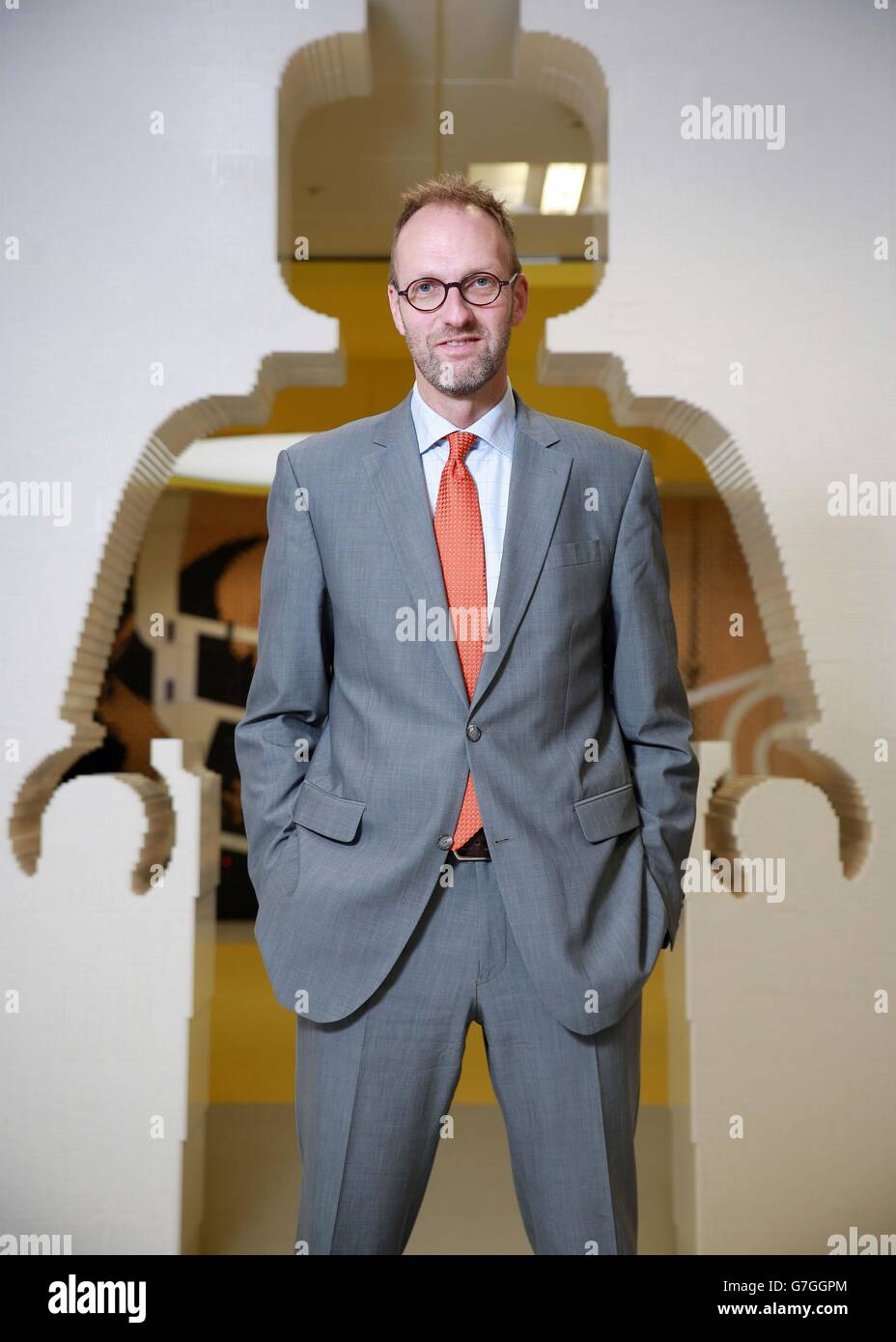 President and Chief Executive Officer of the LEGO Group, Jorgen Vig Knudstorp, attends the opening of the LEGO Group's new office in central London. Stock Photo