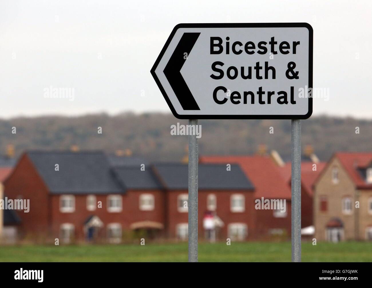 General view of new homes being built near Bicester in Oxfordshire