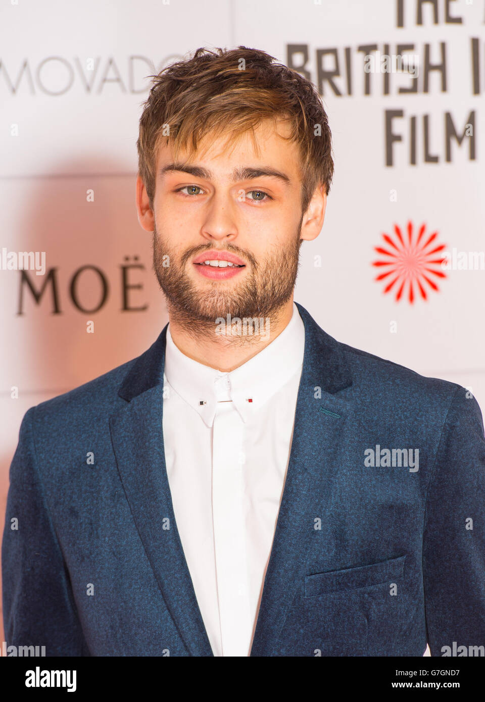 Douglas Booth arrives at the Moet British Independent Film Awards, at Old Billingsgate, London. Stock Photo