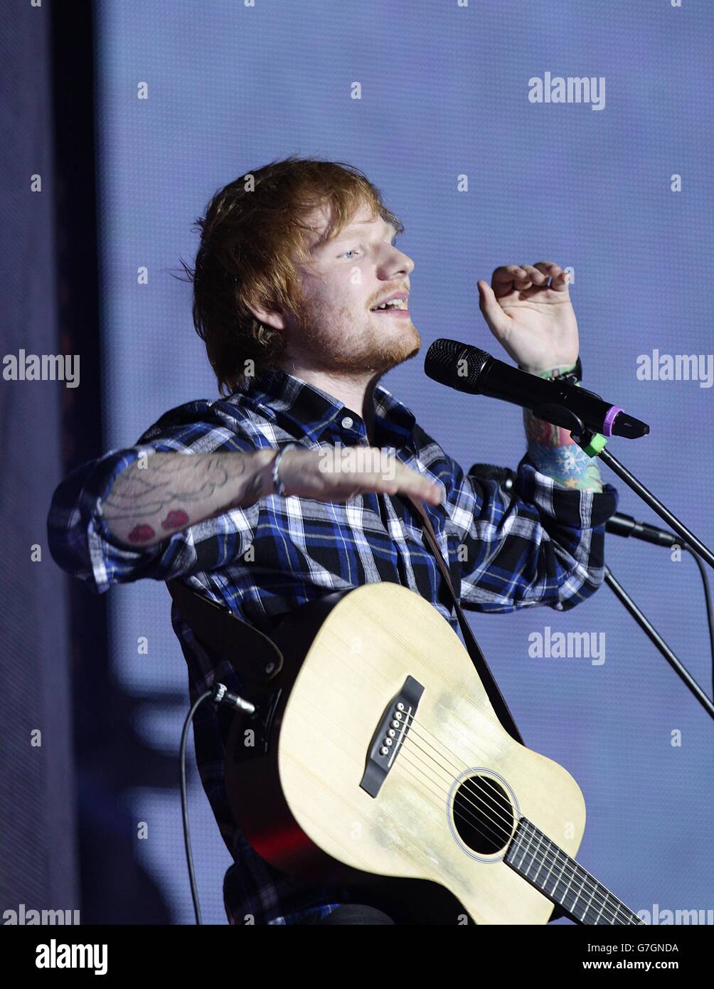 EXCLUSIVE Ed Sheeran live on stage during the Capital FM Jingle Bell ...