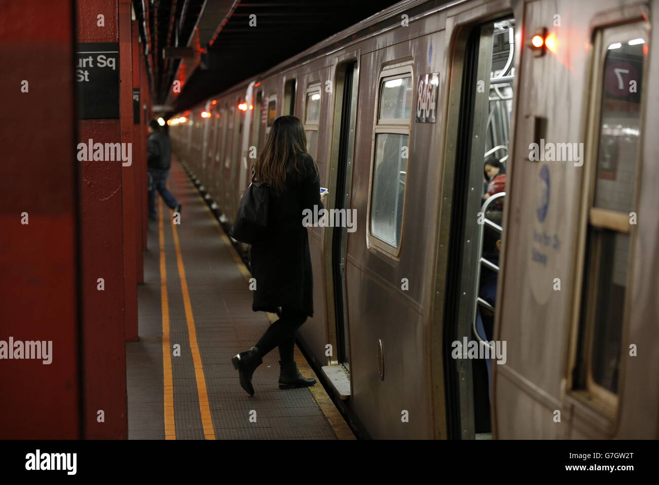 City views - New York City. Stock photo of New York City MTA subway metro. Stock Photo