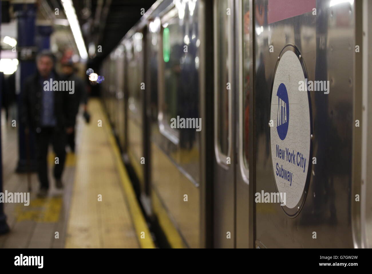 City views, New York City. Stock photo of New York City MTA subway metro. Stock Photo